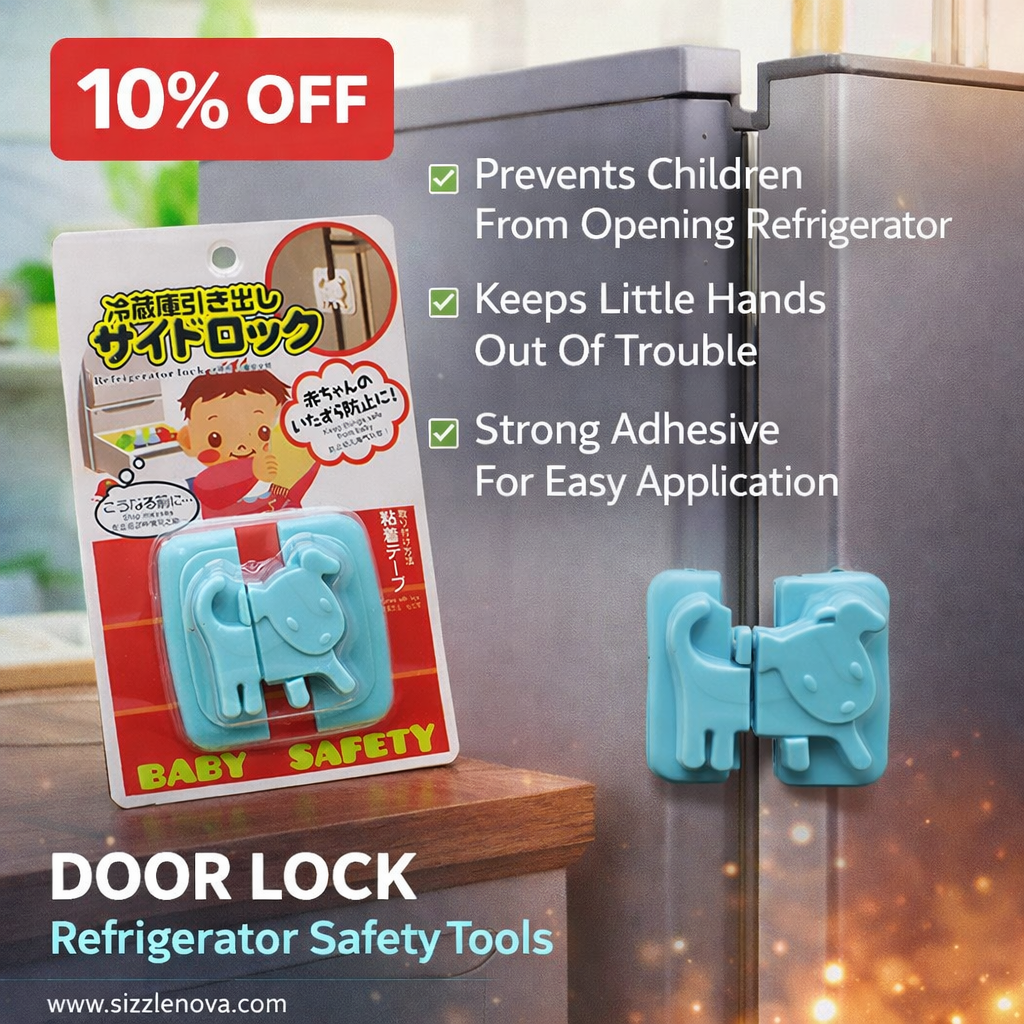 Cute Dog Shape Cartoon Cabinet & Refrigerator Safety Lock for Babies and Toddlers – (Random Color)