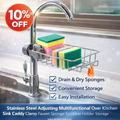 Stainless Steel Adjustable Multifunctional Kitchen Sink Caddy