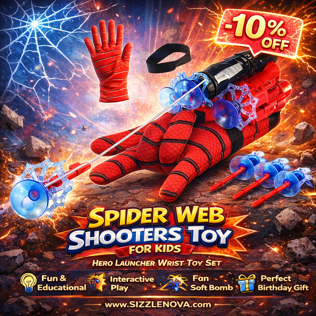 Spider Web Shooters Toy for Kids – Hero Launcher Wrist Toy Set with Sticky Suction Bombs | Role Play, Cosplay & Interactive Fun