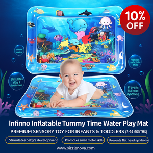 Infinno Inflatable Tummy Time Water Play Mat – Premium Sensory Toy for Infants & Toddlers (3–24 Months)