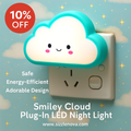 Smiley Cloud Plug-In LED Night Light - (Random Colour)