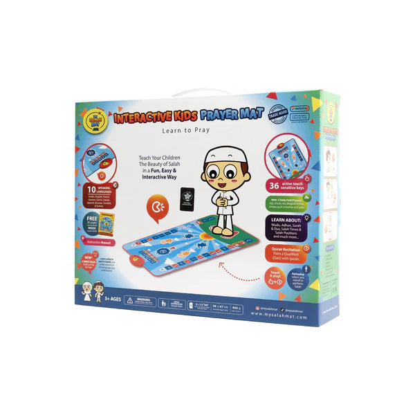 Smart Interactive Kids Prayer Mat – Touch Sensitive Salah Learning Mat with Audio & 10 Languages
