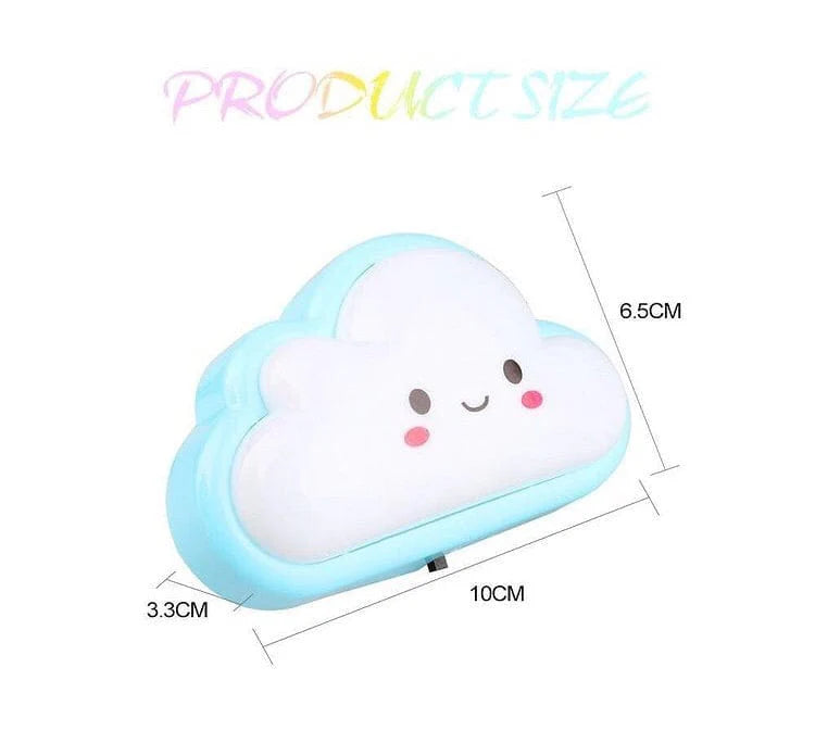 Smiley Cloud Plug-In LED Night Light - (Random Colour)