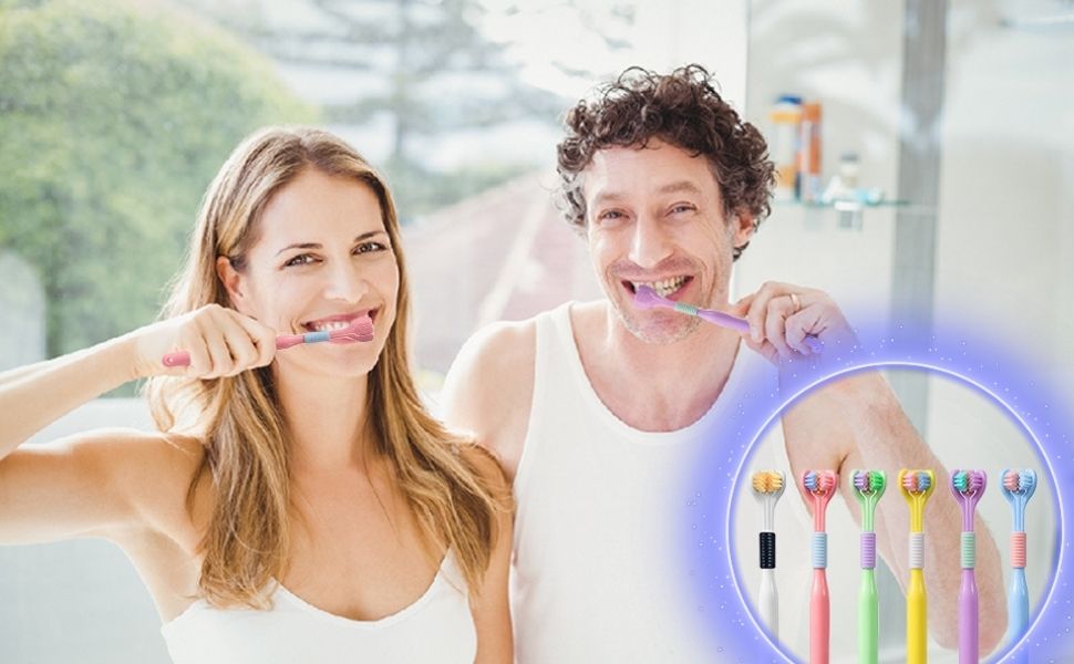 3-Sided Autism Toothbrush – V-Shaped Soft Bristle Oral Care (Pack of 2) - Random Colors