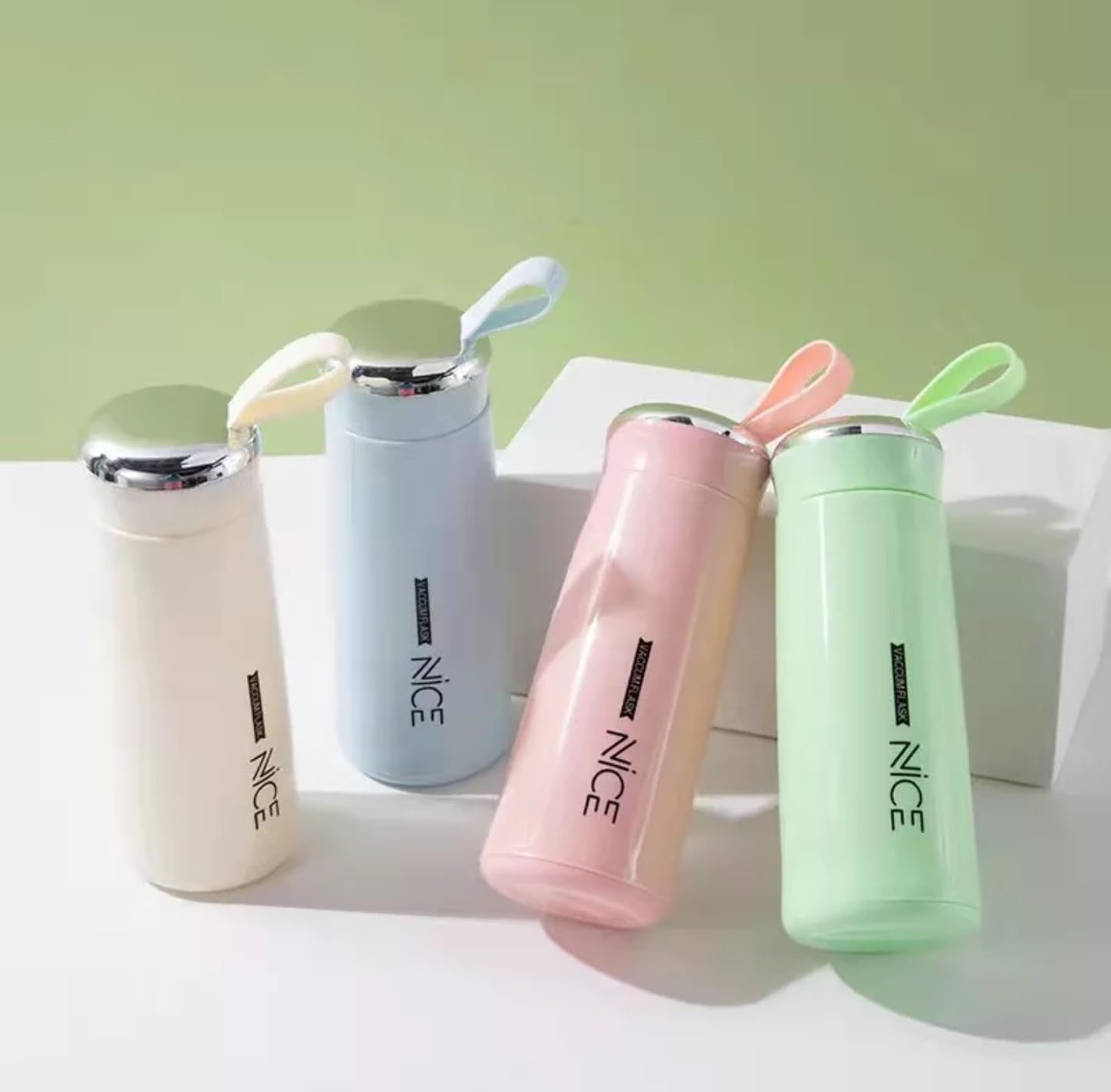 BPA Free Glass Water Bottle – 400ml Portable Tumbler (Random Color)