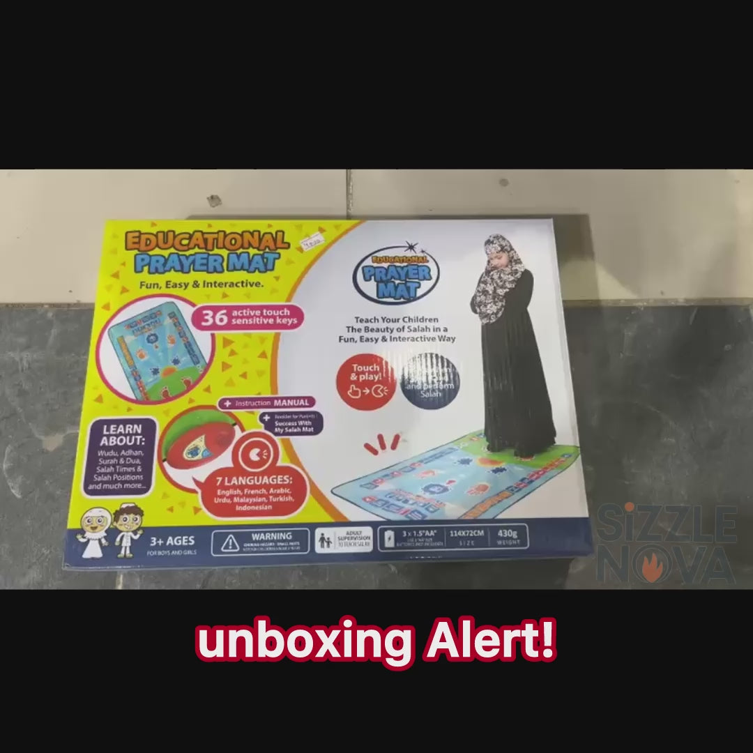 Smart Interactive Kids Prayer Mat – Touch Sensitive Salah Learning Mat with Audio & 10 Languages